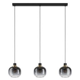Eglo Oilella Linear Black And Grey Glass Pendant Light - thumbnail 2