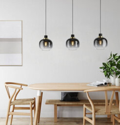 Eglo Oilella Linear Black And Grey Glass Pendant Light - thumbnail 1