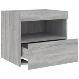 Berkfield Bedside Cabinets With Led Lights 2 Pcs Grey Sonoma 50X40X45 Cm - thumbnail 8