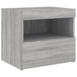 Berkfield Bedside Cabinets With Led Lights 2 Pcs Grey Sonoma 50X40X45 Cm - thumbnail 7