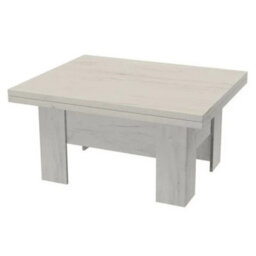 Eryk Modern Extendable Coffee Table Adjustable 100 To 200 Cm Design With Abs Edges In White Kraft Finish - thumbnail 4