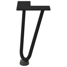 Berkfield Hairpin Legs For Coffee Table 4 Pcs Black 20 Cm Solid Steel - thumbnail 5