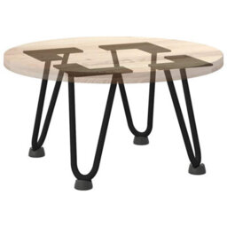Berkfield Hairpin Legs For Coffee Table 4 Pcs Black 20 Cm Solid Steel - thumbnail 8