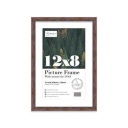 "12X8"" Walnut Frame With Mount For 10X6"" Pictures 20mm Thin Edge Portrait And Landscape Display With Wall Hooks And Kickstand" - thumbnail 1