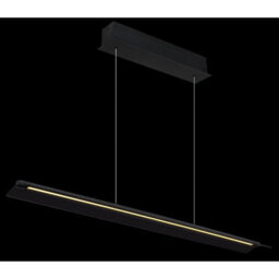 Luminosa Lighting Luminosa Muriella Bar Pendant Ceiling Light Matt Black Smoke Glass Shade Led 3000K - thumbnail 4