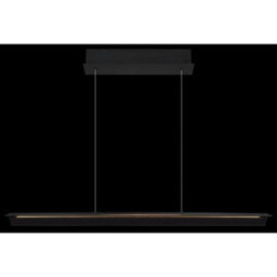 Luminosa Lighting Luminosa Muriella Bar Pendant Ceiling Light Matt Black Smoke Glass Shade Led 3000K - thumbnail 5