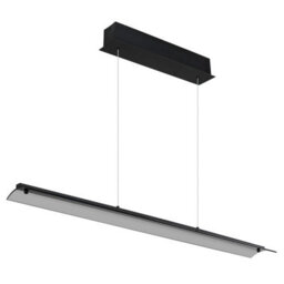 Luminosa Lighting Luminosa Muriella Bar Pendant Ceiling Light Matt Black Smoke Glass Shade Led 3000K - thumbnail 2