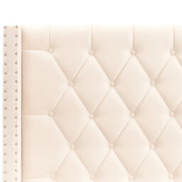 Beliani Ottoman Bed Velvet Lubbon 140 X 200 Cm (Eu Double) Off-White - thumbnail 9
