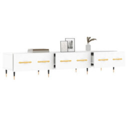 Berkfield Tv Cabinet White 150X36X30 Cm Engineered Wood - thumbnail 4