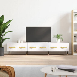 Berkfield Tv Cabinet White 150X36X30 Cm Engineered Wood - thumbnail 1
