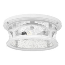Stylish Outdoor Ip44 1-Bulb White Led Flush Light For Low Ceilings - thumbnail 3