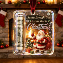 Amorly 3 Pack Christmas Acrylic Cash Holder Ornament Money Holder Hanging Decoration For Christmas Tree Gift - thumbnail 6