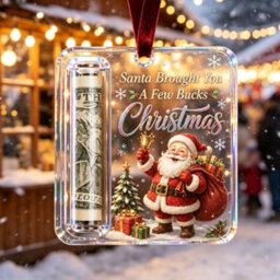 Amorly 3 Pack Christmas Acrylic Cash Holder Ornament Money Holder Hanging Decoration For Christmas Tree Gift - thumbnail 7