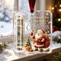 Amorly 3 Pack Christmas Acrylic Cash Holder Ornament Money Holder Hanging Decoration For Christmas Tree Gift - thumbnail 5