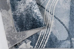 Stratus Interiors Harlequin Large Blue Living Room Rug 200 X 290 Cm - Blue / Cream / White / Dark Blue - Medium - thumbnail 6