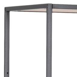 Wyld Haus El Paso Asymmetrical Bookcase   Black Metal Frame With Wild Oak Veneer, 5 Shelves - thumbnail 5