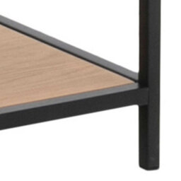 Wyld Haus El Paso Asymmetrical Bookcase   Black Metal Frame With Wild Oak Veneer, 5 Shelves - thumbnail 8