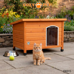 Dog Kennel By Cozy Pet Small Size Insulated Wooden Puppy Kennels House Dk01S - thumbnail 5