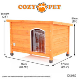 Dog Kennel By Cozy Pet Small Size Insulated Wooden Puppy Kennels House Dk01S - thumbnail 6