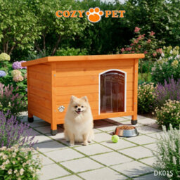 Dog Kennel By Cozy Pet Small Size Insulated Wooden Puppy Kennels House Dk01S - thumbnail 2