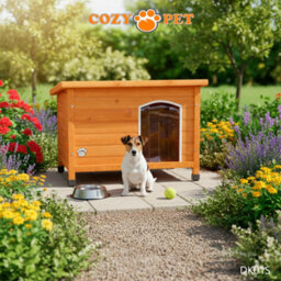 Dog Kennel By Cozy Pet Small Size Insulated Wooden Puppy Kennels House Dk01S - thumbnail 3