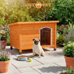 Dog Kennel By Cozy Pet Small Size Insulated Wooden Puppy Kennels House Dk01S - thumbnail 8
