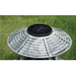 Gr8 Garden Grey Pedestal Bird Bath Feeder Planter Solar Light Garden Feeding Table Station - thumbnail 6