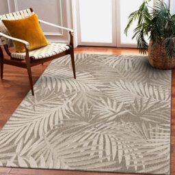 RugsX Carpet Sizal Floorlux 20504 Leaves Taupe / Champagne Jungle 140X200 Cm - thumbnail 4