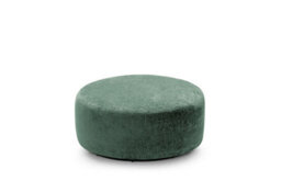 Abakus Direct Harriet Crushed Chenille Large Swivel Footstool In Rifle Green - thumbnail 2
