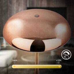 Briloner Copper Table Lamp Led Rechargeable Night Bedside Desk Light Dimmable Cordless - thumbnail 6