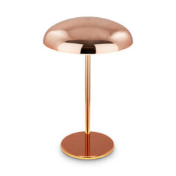 Briloner Copper Table Lamp Led Rechargeable Night Bedside Desk Light Dimmable Cordless