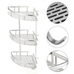 3 Tier Free Stainless Steel Corner Shower Caddy - thumbnail 4