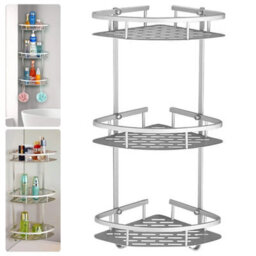 3 Tier Free Stainless Steel Corner Shower Caddy - thumbnail 3