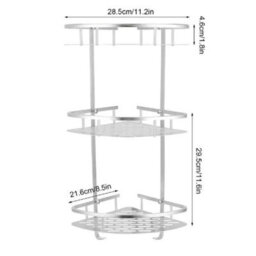 3 Tier Free Stainless Steel Corner Shower Caddy - thumbnail 2