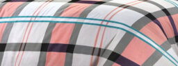Homes & Linen Remi Check Pink Duvet Cover Set Polycotton With Pillowcases Soft Breathable Reversible - thumbnail 3