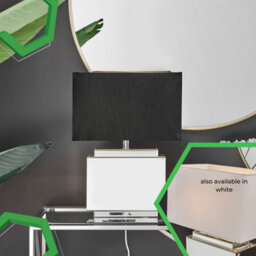 Furniturebox Saanvi Contemporary Mirrored Glass Table Lamp With Wide Black Light Shade Including A Rated Energy Efficient Led Bulb - thumbnail 7