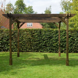 Rutland County Garden Furniture Double Premium Pergola - Wood - L240 X W480 X H270 Cm - Rustic Brown - thumbnail 4