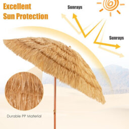 Costway 2M Outdoor Patio Umbrella Garden Parasol Portable Beach Poolside - thumbnail 5