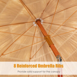 Costway 2M Outdoor Patio Umbrella Garden Parasol Portable Beach Poolside - thumbnail 7