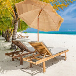 Costway 2M Outdoor Patio Umbrella Garden Parasol Portable Beach Poolside - thumbnail 3