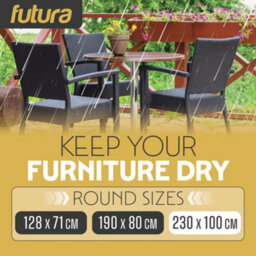 Futura 420D Round 230X100Cm Waterproof Garden Furniture Cover, Outdoor Patio Weatherproof Table & Chair Set Shield - thumbnail 4