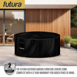 Futura 420D Round 230X100Cm Waterproof Garden Furniture Cover, Outdoor Patio Weatherproof Table & Chair Set Shield - thumbnail 9