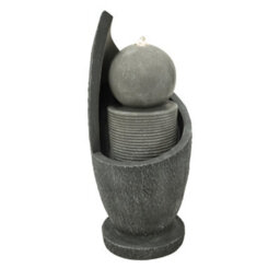 MonsterShop Outdoor Water Feature Garden Fountain Led Plug-In Pump Zen Cascade - thumbnail 1