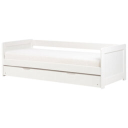 Beliani Trundle Bed Pine Wood Gravelines 90 X 200 Cm (Eu Single) White - thumbnail 5