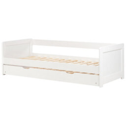 Beliani Trundle Bed Pine Wood Gravelines 90 X 200 Cm (Eu Single) White - thumbnail 7