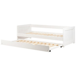 Beliani Trundle Bed Pine Wood Gravelines 90 X 200 Cm (Eu Single) White - thumbnail 6