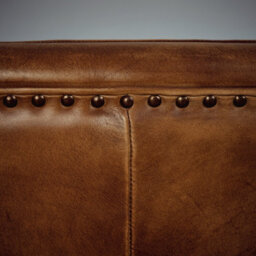 Elm Home And Products Real Genuine Leather Tub Aviator Wing Accent Arm Chair Brown Tan 97Cm High X 80Cm Wide X 97Cm Deep - thumbnail 6