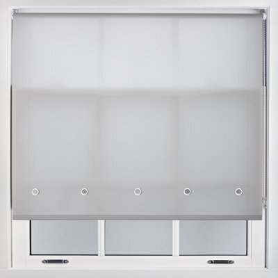 Furnished Daylight Roller Blind With Round Eyelets - Grey Trimmable, 50Cm X 165Cm - image 1