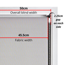 Furnished Daylight Roller Blind With Round Eyelets - Grey Trimmable, 50Cm X 165Cm - thumbnail 5