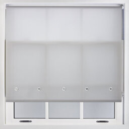 Furnished Daylight Roller Blind With Round Eyelets - Grey Trimmable, 50Cm X 165Cm